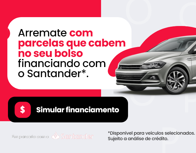 Arremate com parcelas que cabem no seu bolso financiando com o Santander.